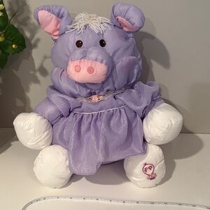 Vintage 1980s Fisher-Price purple puffalump Pig